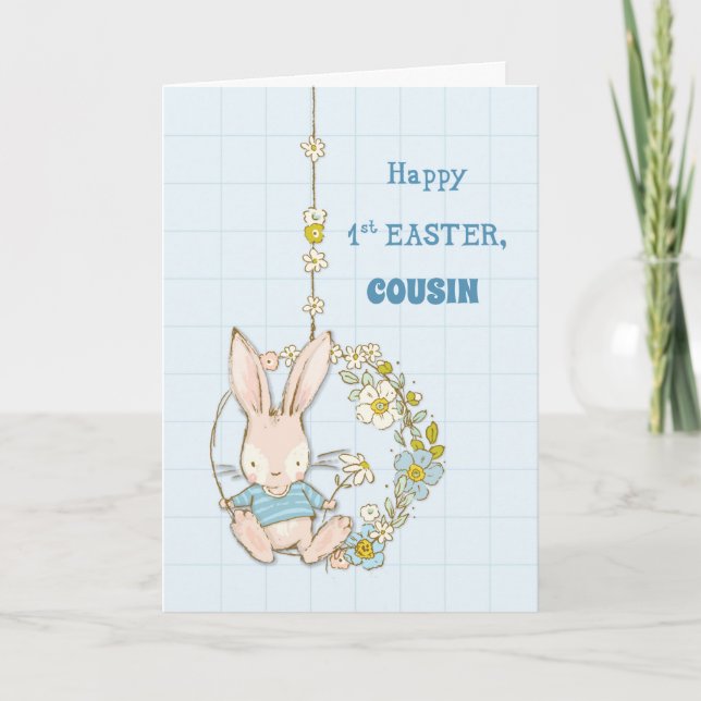 Custom Relationation Cousin Erste Ostersonne Karte (Vorderseite)