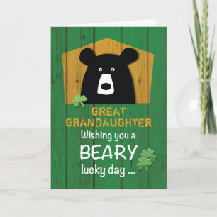 Custom Relationship St. Patrick's Day mit Bären Karte