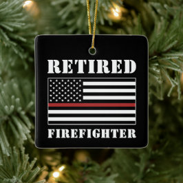 Custom Remüde Firefighter Thin Red Line Geschenk Keramikornament