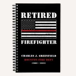 Custom Remüde Firefighter Thin Red Line Geschenk Notizbuch