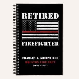 Custom Remüde Firefighter Thin Red Line Geschenk Notizbuch