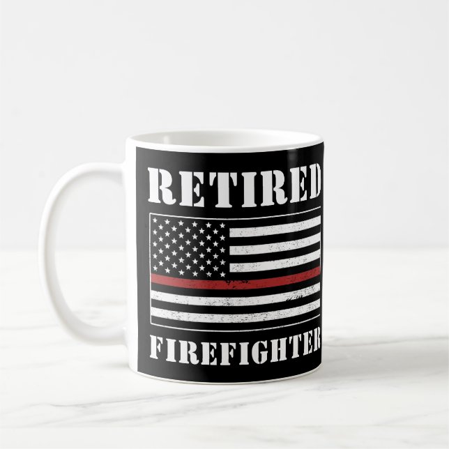 Custom Remüde Firefighter Thin Red Line Geschenke Kaffeetasse (Links)