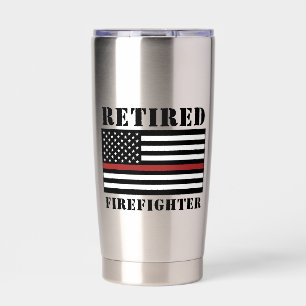 Custom Remüde Firefighter Thin Red Line Thermobecher