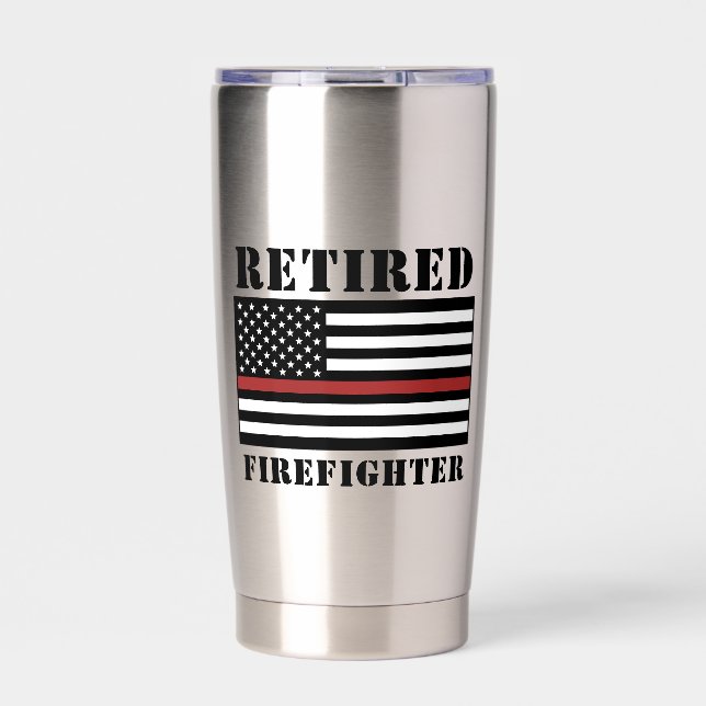 Custom Remüde Firefighter Thin Red Line Thermobecher (Vorderseite)
