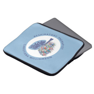 Custom Respiratory Therapist Floral Lungs Gift Laptopschutzhülle