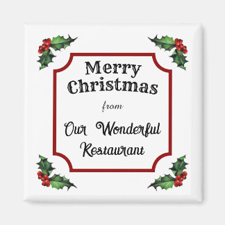 Custom Restaurant Frohe Weihnachten Magnet