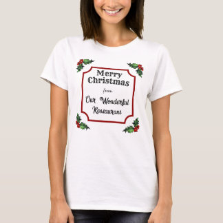 Custom Restaurant Frohe Weihnachten T-Shirt
