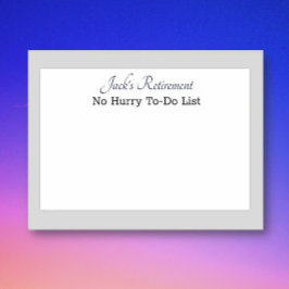 Custom Retiree's humorvollen Beitrag notiert Post-it Klebezettel