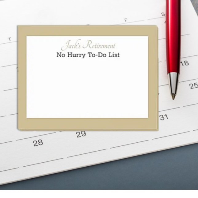 Custom Retiree's humorvollen Beitrag notiert Post-it Klebezettel (Von Creator hochgeladen)