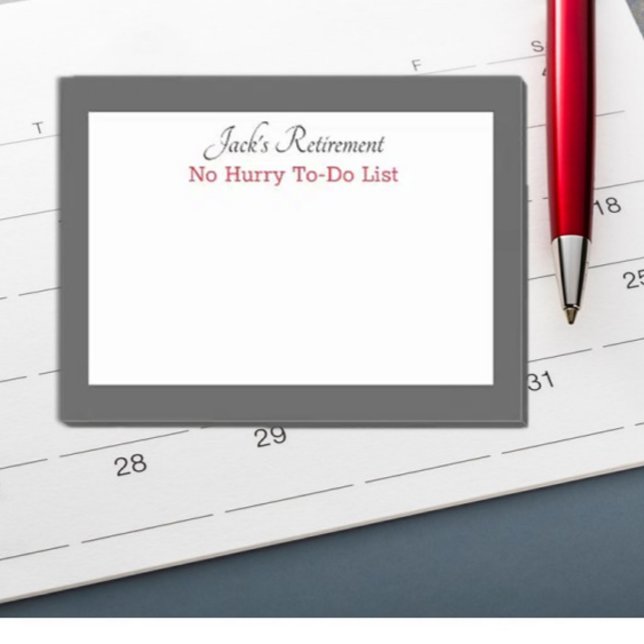 Custom Retiree's humorvollen Beitrag notiert Post-it Klebezettel (Von Creator hochgeladen)