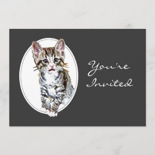 Custom Retirement Einladung Sweet Litty Cat