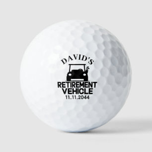 Custom Retirement - Funny Personalisiert Golf Cart Golfball