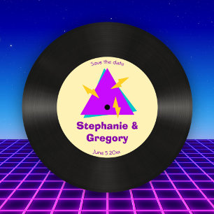 Custom Retro 80er Imitate Vinyl Record Save the Da Einladung