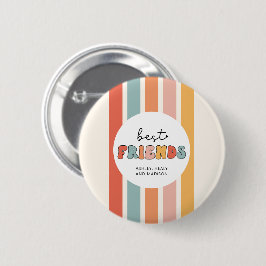 Custom Retro Best Friends Beste Freundinnen Niedli Button