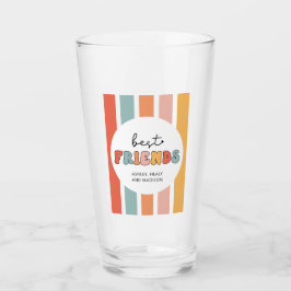 Custom Retro Best Friends Beste Freundinnen Niedli Glas