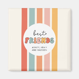 Custom Retro Best Friends Beste Freundinnen Niedli Magnet