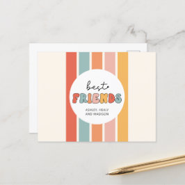 Custom Retro Best Friends Beste Freundinnen Niedli Postkarte