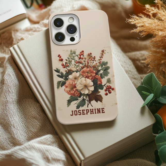Custom Retro Blume Hawthorn iPhone 14 Tough Case (birthday gift for women, christmas gift for her, graduation gift for women, gift for mom, grandma)