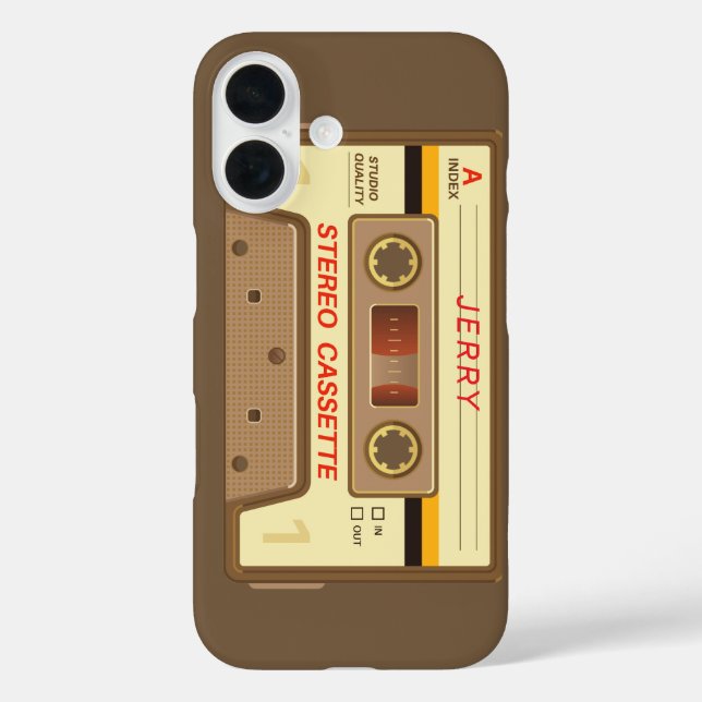 Custom Retro Cassette Tape Case-Mate iPhone Hülle (Rückseite)
