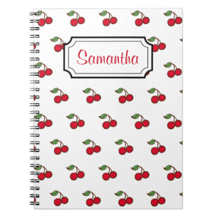 Custom Retro Cherry Küche Rezept Notebook Geschenk Notizblock