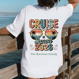 Custom Retro Cruise Squad 2026 Family Vacation  Tri-Blend Shirt