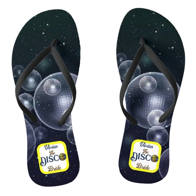 Custom Retro Disco Junggeselinnen-Abschied Disco Flip Flops (Fußbett)
