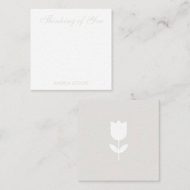 Custom Retro Flower Mitteilungskarte (Vorne/Hinten)