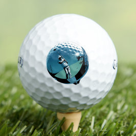 Custom Retro Golfer Logo Graphic Personalized Golfball