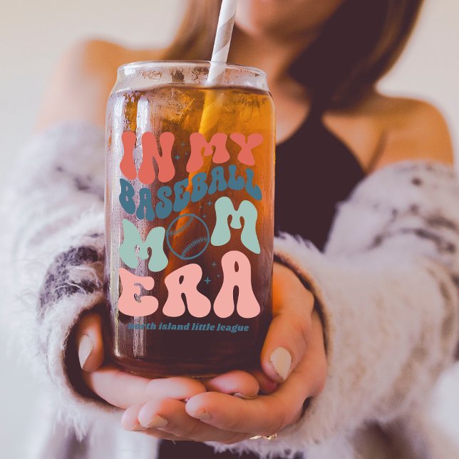 Custom Retro "In My Baseball Mama Ära" Dosenglas (Von Creator hochgeladen)