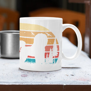 Custom Retro Sunset Vintag Bichon Frisé Pet Hund Kaffeetasse