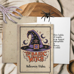 Custom Retro Vintage Typografie Halloween Hexe Karte