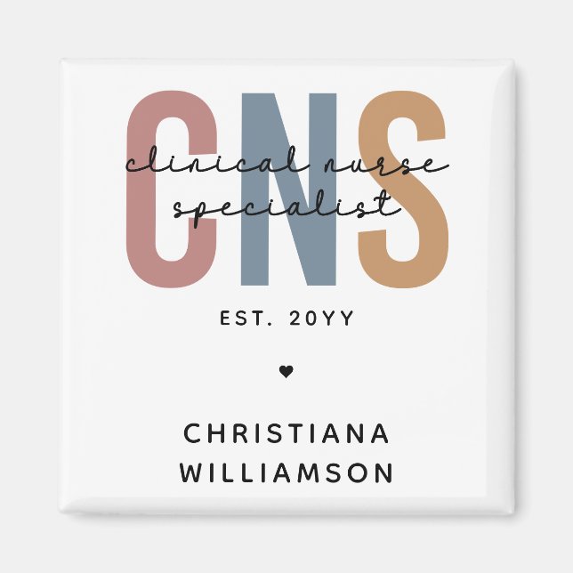 Custom Retro ZNS Klinischer Krankenpfleger Spezial Magnet (Vorne)