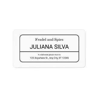 Custom Return Address Label Adressaufkleber