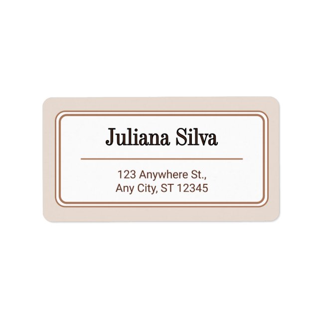 Custom Return Address Label Adressaufkleber (Vorne)