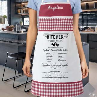 Custom Rezept Red White Farmhouse Buffalo Kariert Schürze