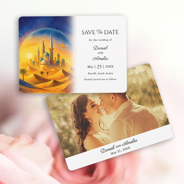 Custom Riad Saudi-Arabien Zielort Save The Date (Custom Riyadh  Destination Save The Date)