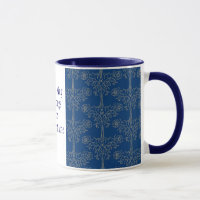 Custom Ringer Tasse, Dunkelblau, Gold-Effekt-Muste