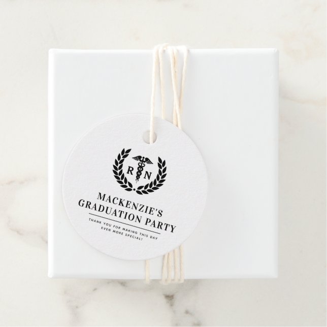 Custom RN Nursing School Graduation Party Geschenkanhänger (Beispiel)