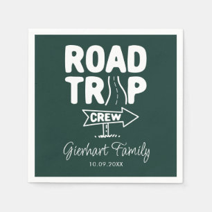 Custom Road Trip Crew Summer Party Paper Serviette