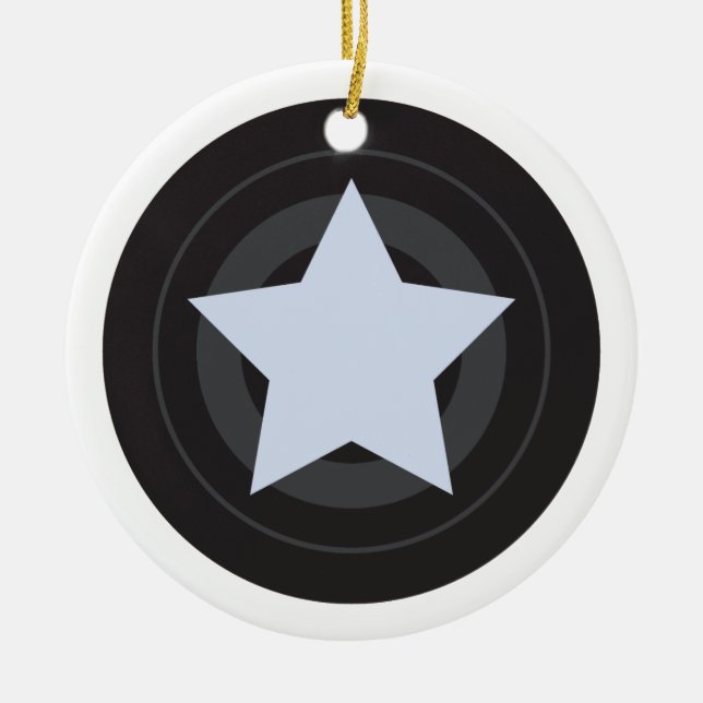 Custom Roller Derby Jammer Star Keramik Ornament (Vorne)