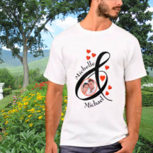 Custom Romantic Foto First Names Heart