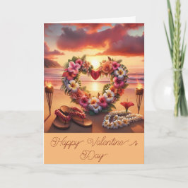 Custom Romantic Hawaiian Postcard Dankeskarte