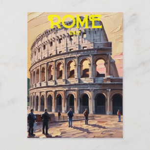 Custom Rome Italy Colosseum Travel Art Vintag Postkarte