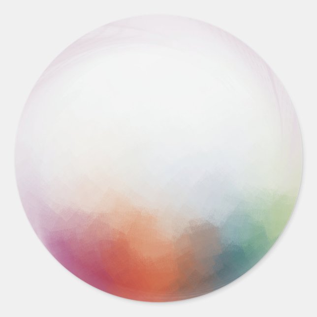 Custom Rosa Red Yellow Orange Blue Green Trendy Runder Aufkleber (Vorderseite)