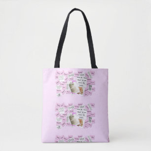 Custom Rosa und White Wedding Tote Bag