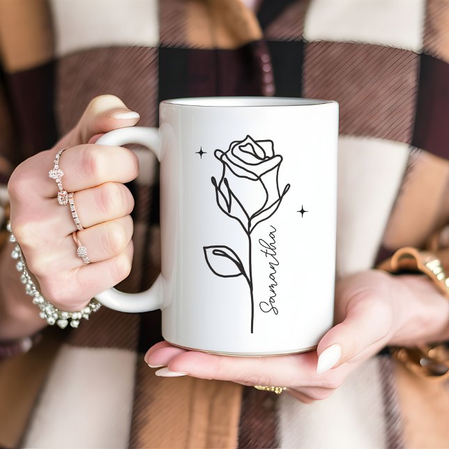 Custom Rose Blumenkohl-Tasse, Geschenk für Mama &  Kaffeetasse (custom name mug, personalized name mug, mothers day gift, mama gift, new mom mug, mom mug, mom gift)