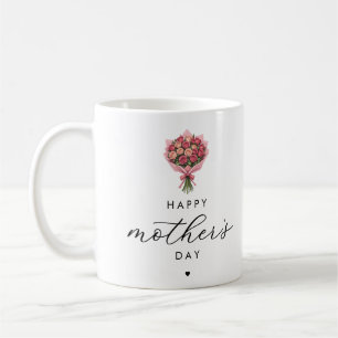 Custom Rose Bouquet Happy Mother Day Elegante Kaffeetasse