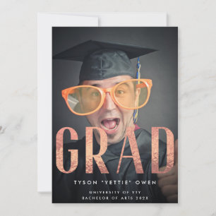Custom Rose Gold Foil Nick Name GRAD Foto Ankündigung