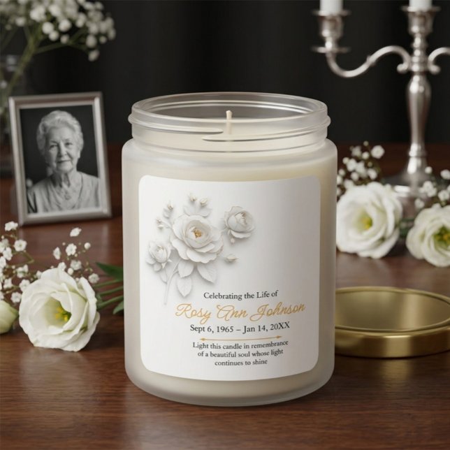 Custom Rose Remembrance Candle Sticker (Von Creator hochgeladen)