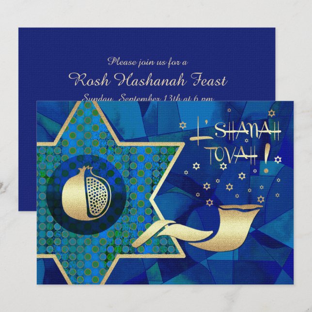 Custom Rosh Hashanah Celebration Party Einladungen (Vorne/Hinten)